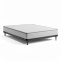 Matelas en mousse de 190 x 140 x 30 cm avec housse en polyester gris